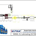 Automatic 500ML-5L Lubricating Oil Filling Line Linha de enchimento automática de óleo lubrificante 500ML-5L