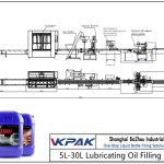 Automatic 5L-30L Lubricating Oil Filling Line Linha de enchimento automática de óleo lubrificante 5L-30L