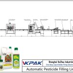 Linha de enchimento automática de pesticidas
