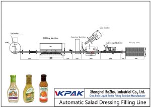 Linha de enchimento automática de molho para salada